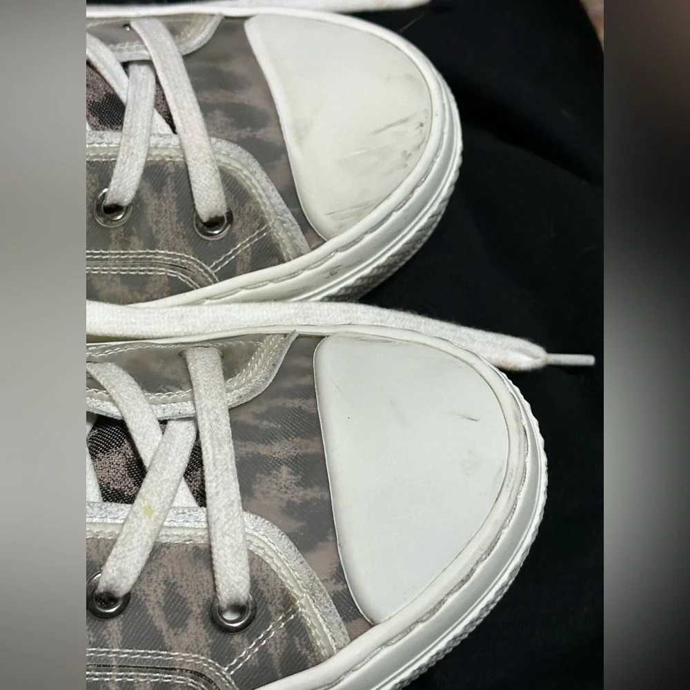 Dior B23 High-Top Sneakers Leopard Canvas Print Unisex Size 41 Women’s 10 RARE - Picture 12 of 14